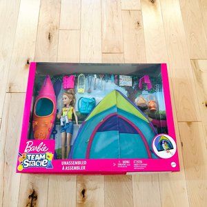NWT Barbie Team Stacie Summer Outdoor Camp Toy Doll Playset **New in Box**